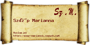 Szép Marianna névjegykártya