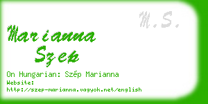 marianna szep business card